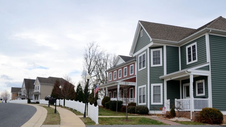 Two-story homes on a residential street